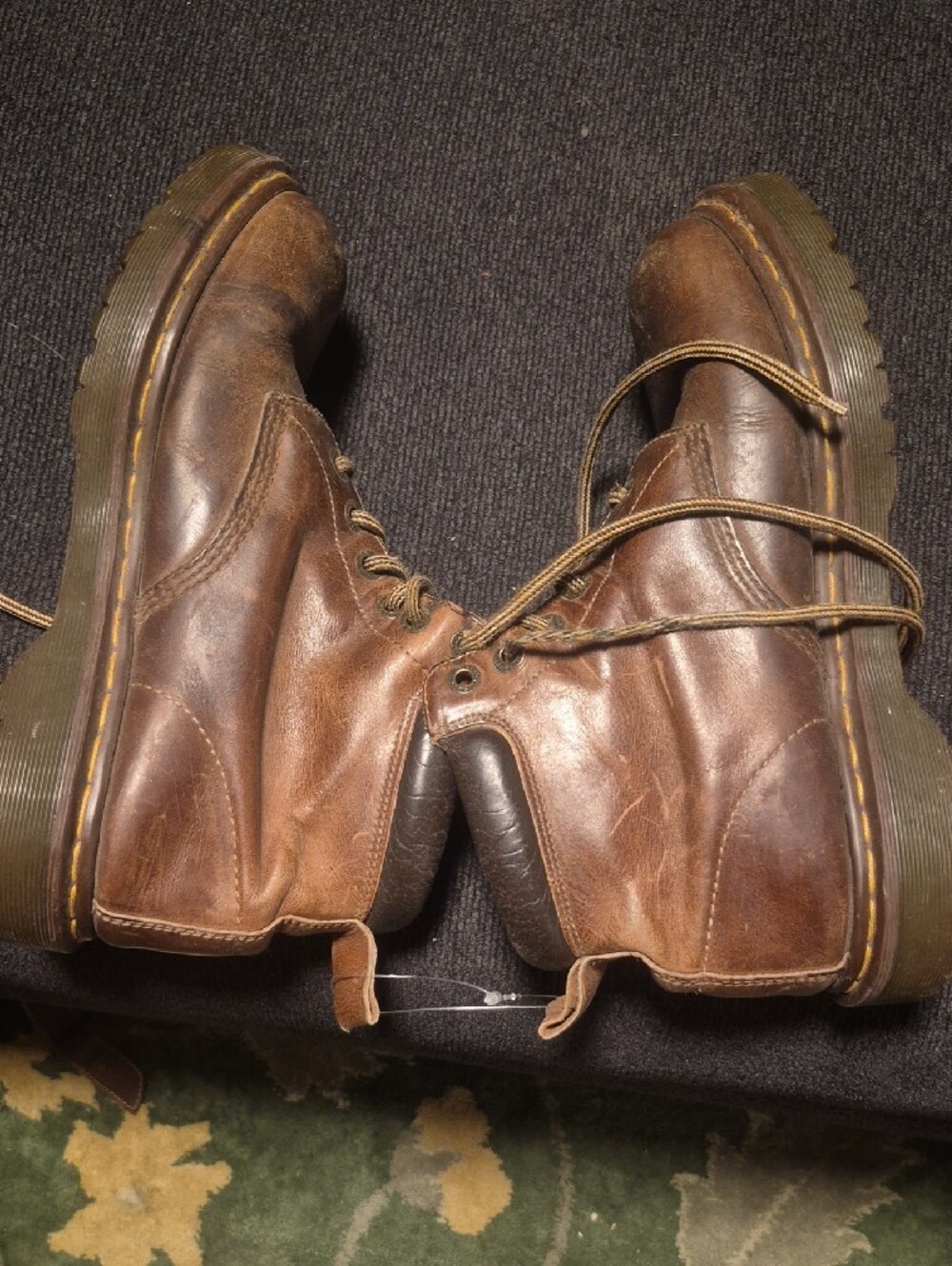 Dr. Martens Brown Leather Lace-Up Work Boots - Picture 7 of 12